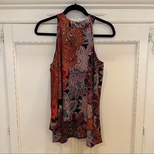 Caramela Printed Sleeveless Swing Top